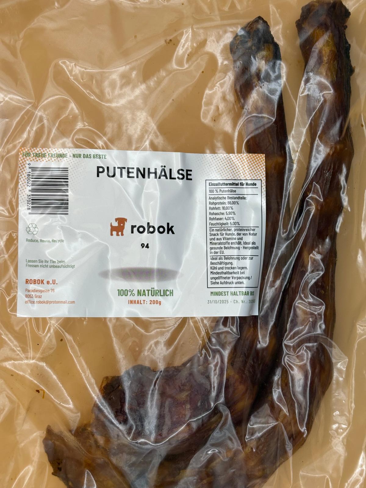 Putenhälse luftgetrocknet von ROBOK – Hundesnack aus Pute – Nahaufnahme